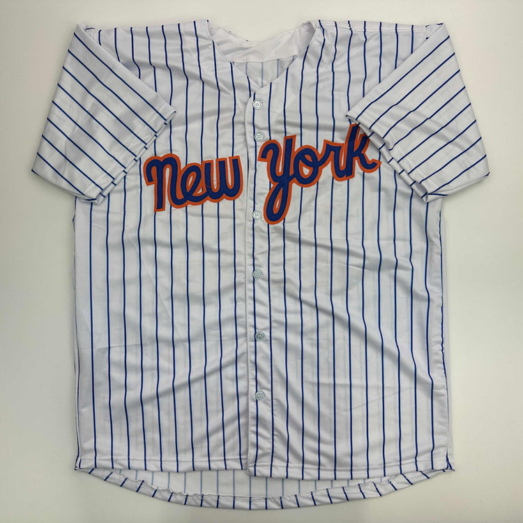 Facsimile Autographed Juan Soto New York Pinstripe Reprint Laser Auto Baseball Jersey Size Men's XL