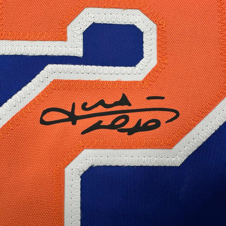 Facsimile Autographed Juan Soto New York Blue Reprint Laser Auto Baseball Jersey Size Men's XL