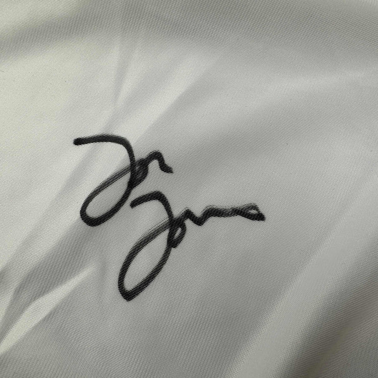 Autographed/Signed Jon Bones Jones Black UFC MMA White Trunks Ultimate Fighting Beckett BAS COA