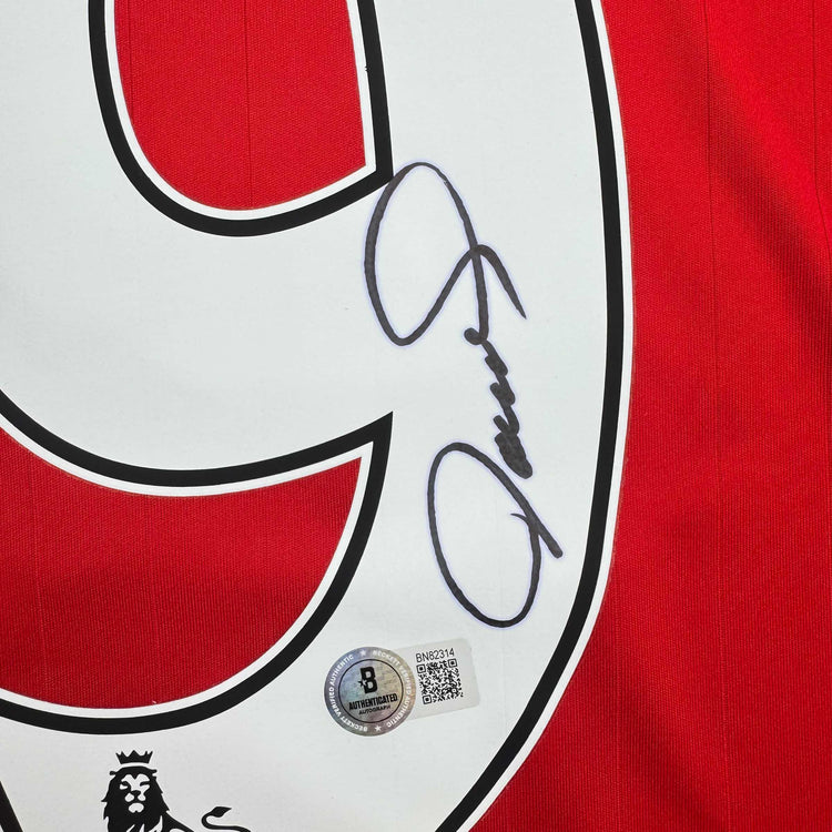 Autographed/Signed Fernando Torres Liverpool Red Soccer Jersey Beckett BAS COA