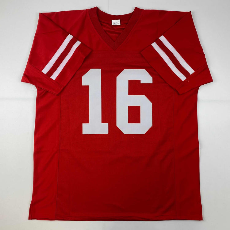 Facsimile Autographed Russell Wilson Wisconsin Red Reprint Laser Auto College Football Jersey Size Men's XL