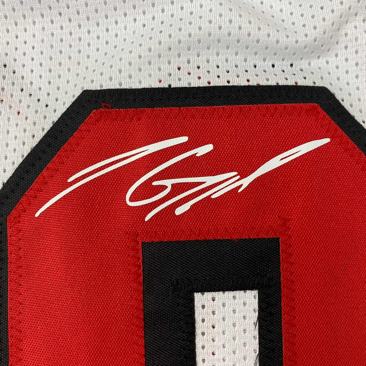 Facsimile Autographed Jimmy Garoppolo San Francisco White Alternate Reprint Laser Auto Football Jersey Size Men's XL