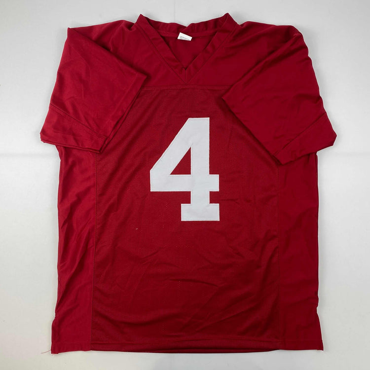 Facsimile Autographed Jerry Jeudy Alabama Red Reprint Laser Auto College Football Jersey Size Men's XL
