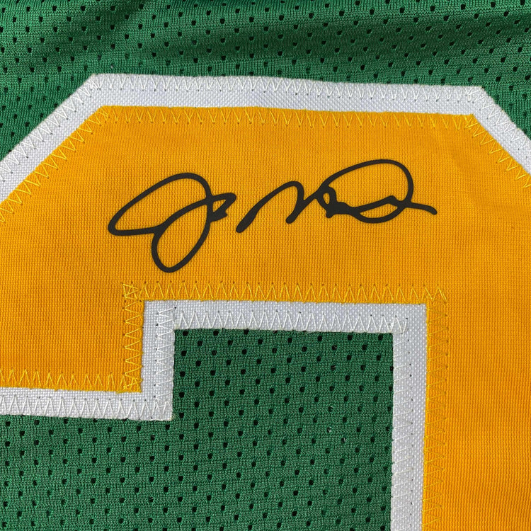 Facsimile Autographed Joe Montana Notre Dame Green Reprint Laser Auto College Football Jersey Size Men's XL