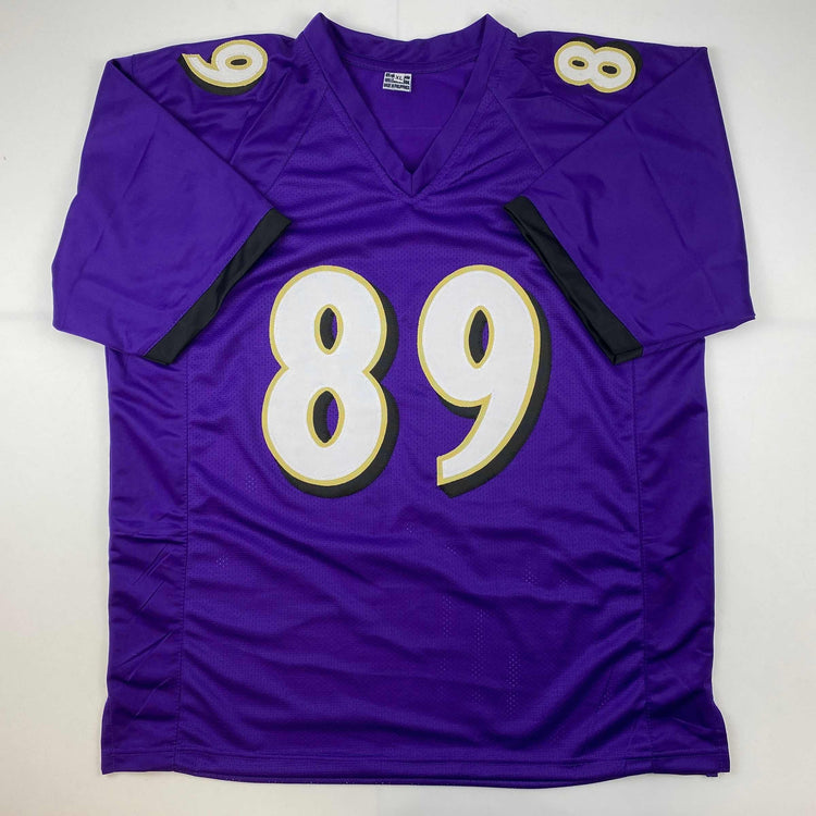 Facsimile Autographed Mark Andrews Baltimore Purple Reprint Laser Auto Football Jersey Size Men's XL