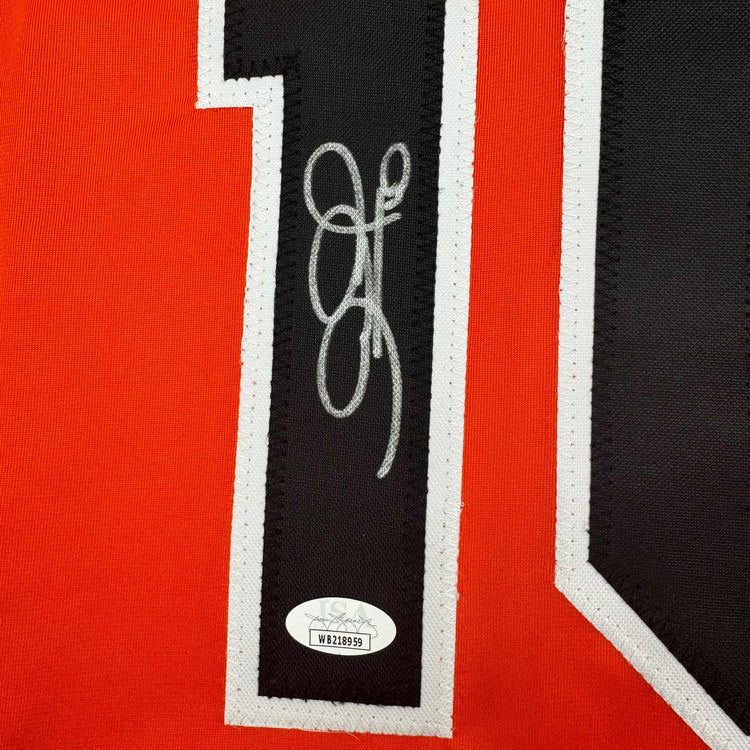 Autographed/Signed Adam Jones Baltimore Orange Baseball Jersey JSA COA