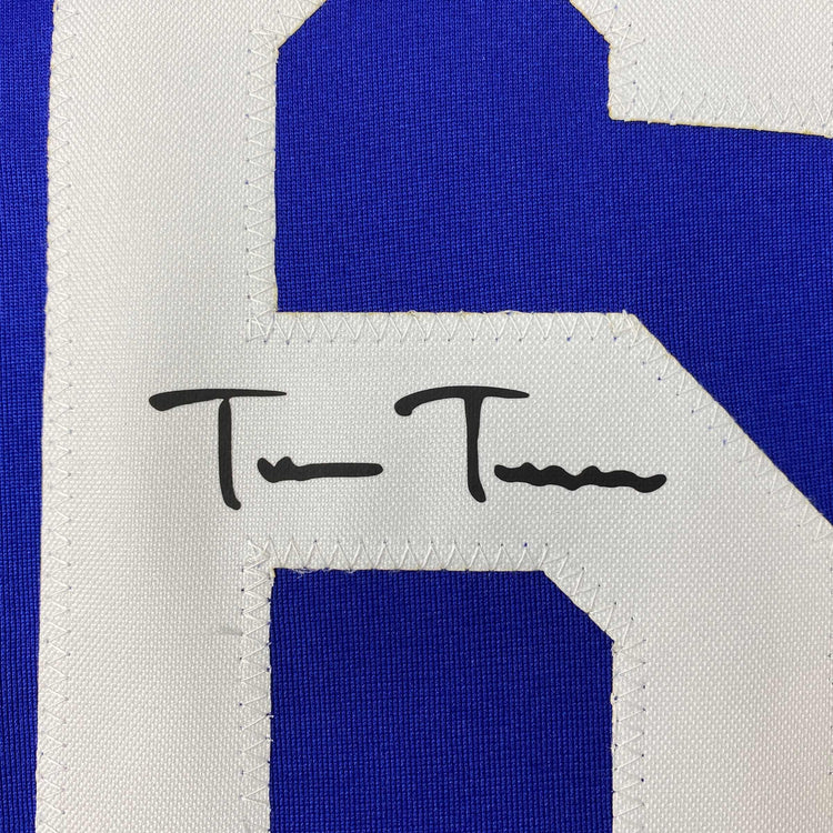Facsimile Autographed Trea Turner Los Angeles LA Blue Reprint Laser Auto Baseball Jersey Size Men's XL