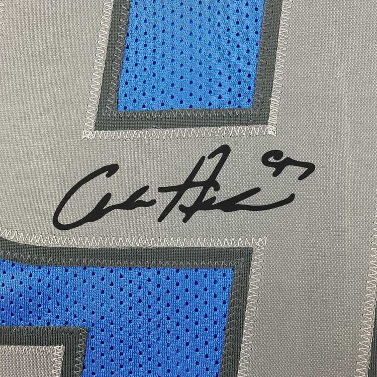 Facsimile Autographed Aidan Hutchinson Detroit Blue Reprint Laser Auto Football Jersey Size Men's XL
