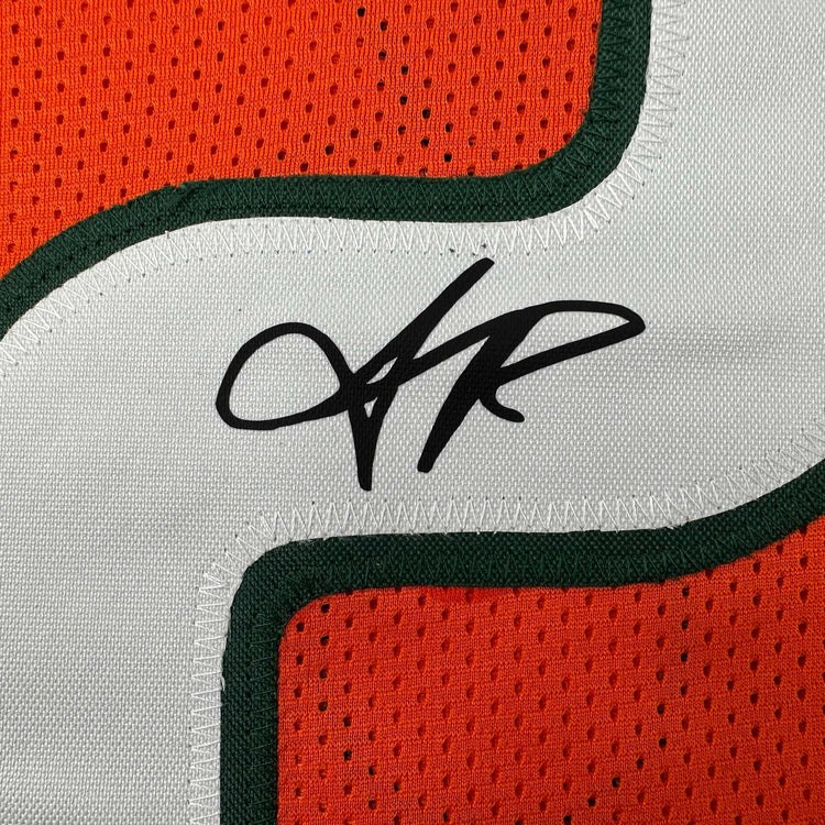 Facsimile Autographed Sean Taylor Miami Orange Reprint Laser Auto College Football Jersey Size Men's XL