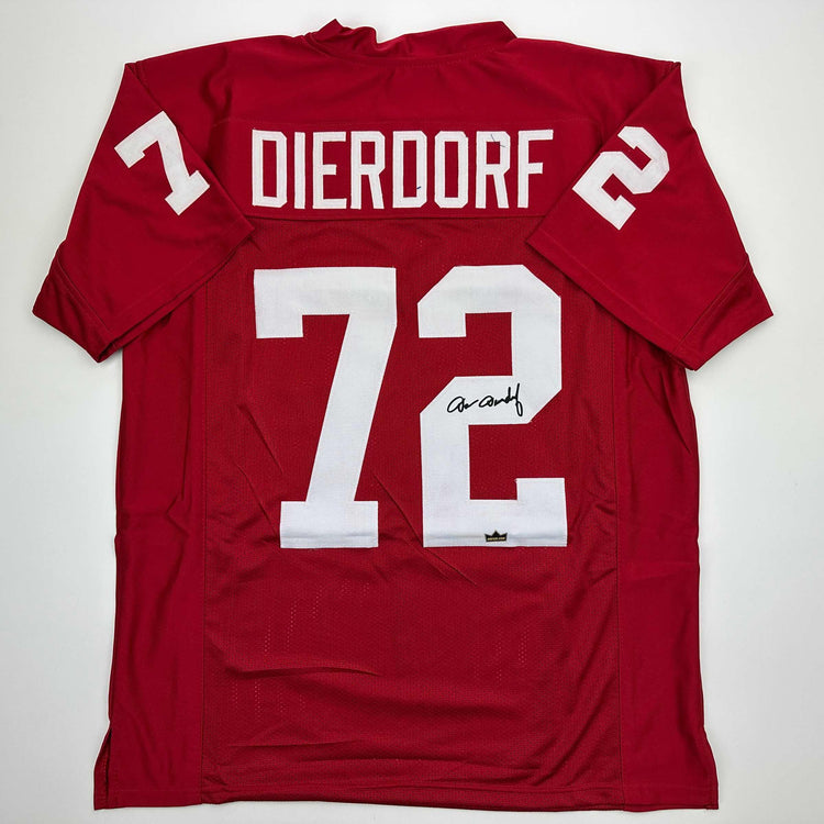 Facsimile Autographed Dan Dierdorf St. Louis Arizona Red Reprint Laser Auto Football Jersey Size Men's XL