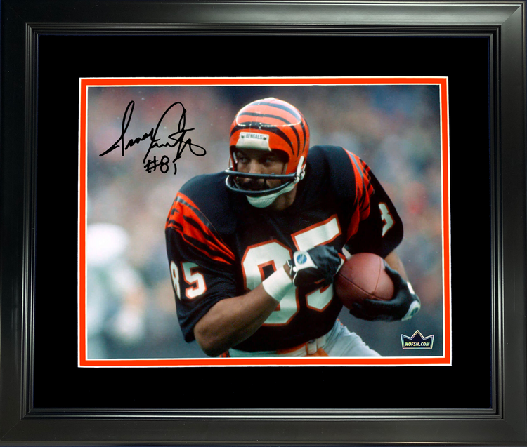 Framed Isaac Curtis Cincinnati Bengals Facsimile Laser Engraved Signature Auto 11"x14" Football Photo HOFSM Holo
