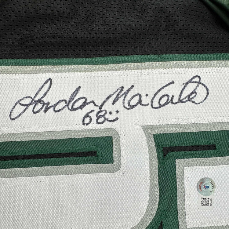 Framed Autographed/Signed Jordan Mailata 35x39 Philadelphia Black Football Jersey Beckett BAS COA