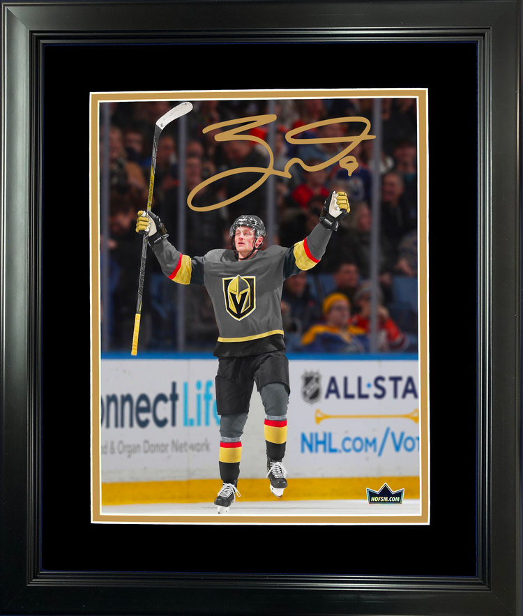 Framed Jack Eichel Vegas Golden Knights Facsimile Laser Engraved Signature Auto 11"x14" Hockey Photo HOFSM Holo