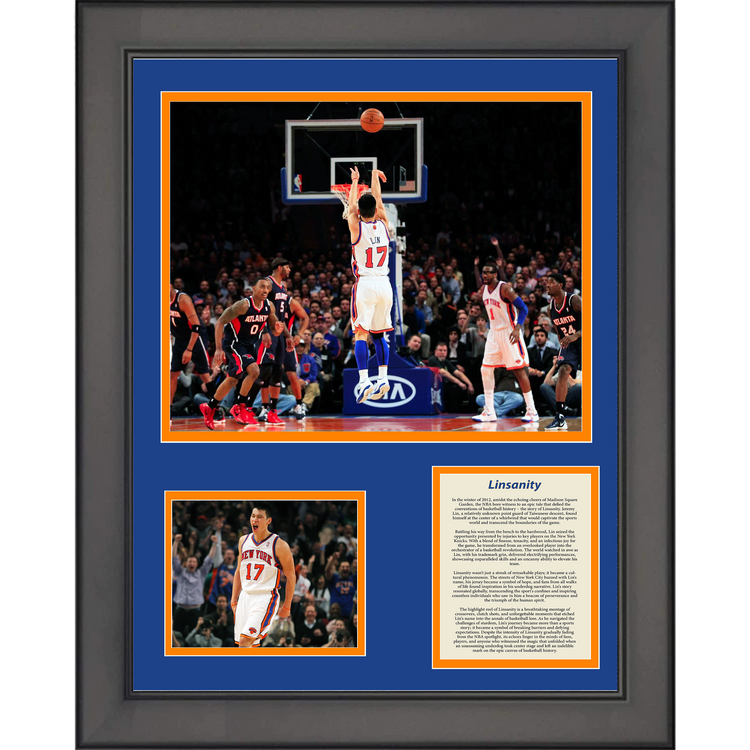 Framed Jeremy Lin Linsanity New York Knicks Basketball 11"x14" Three Photo Collage
