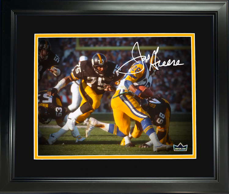 Framed Joe Greene Facsimile Laser Engraved Signature Auto Pittsburgh Steelers 11"x14" Football Photo HOFSM Holo