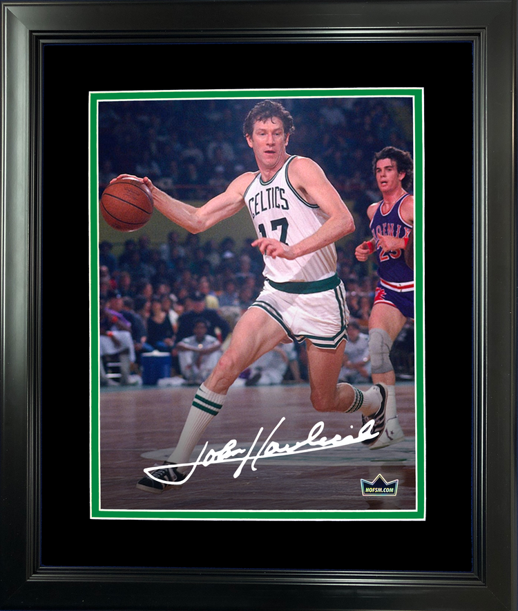 Framed John Havlicek Facsimile Laser Engraved Signature Auto 11"x14" Basketball Photo HOFSM Holo