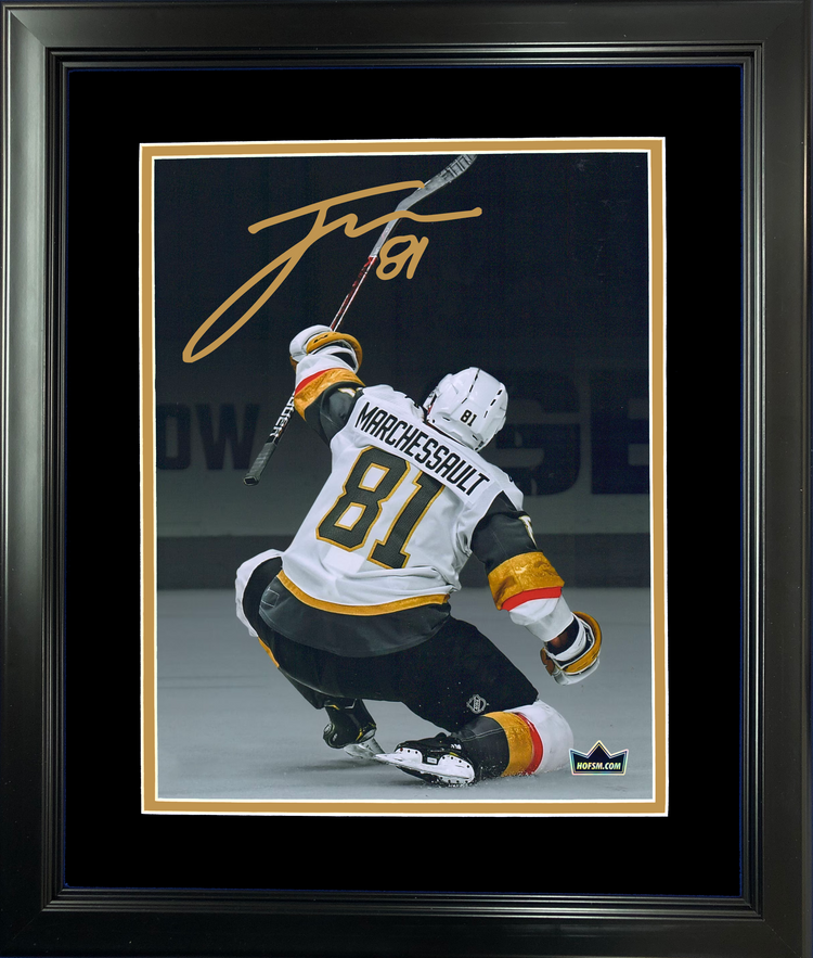 Framed Jonathan Marchessault Vegas Golden Knights Facsimile Laser Engraved Signature Auto 11"x14" Hockey Photo HOFSM Holo