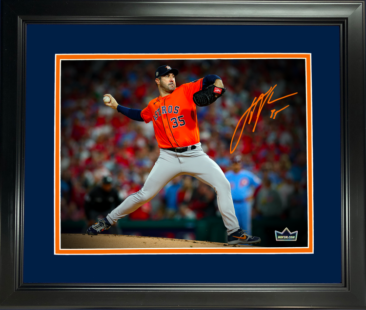 Framed Justin Verlander Houston Astros Facsimile Laser Engraved Signature Auto 11"x14" Baseball Photo HOFSM Holo