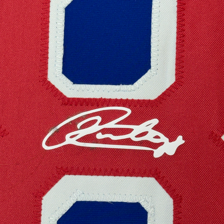 Framed Facsimile Autographed Patrick Kane 35x39 New York Blue Reprint Laser Auto Hockey Jersey