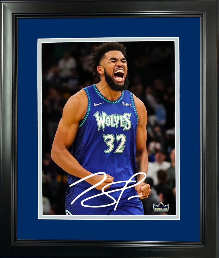 Framed Karl-Anthony Towns Facsimile Laser Engraved Signature Auto 11"x14" Basketball Photo HOFSM Holo