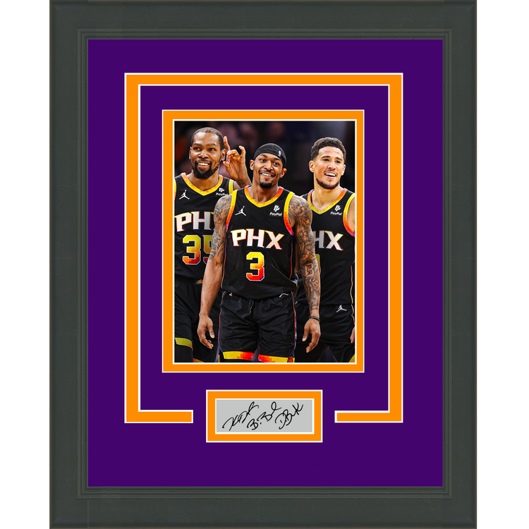 Framed Kevin Durant Devin Booker Bradley Beal Facsimile Laser Engraved Signature Auto Phoenix Suns 11x14 Basketball Photo