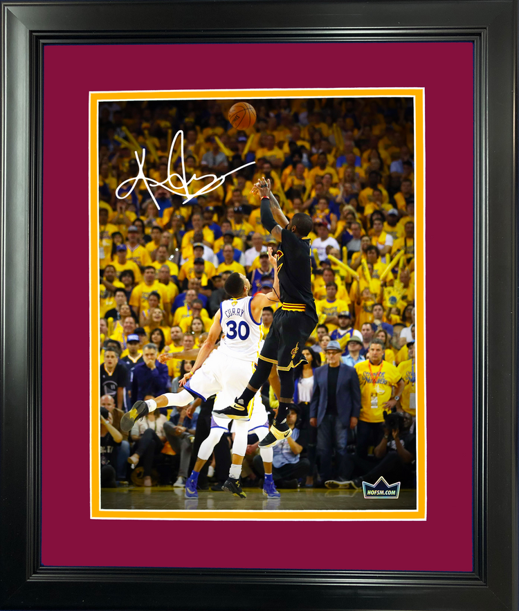 Framed Kyrie Irving 2016 Finals The Shot Facsimile Laser Engraved Signature Auto 11"x14" Basketball Photo HOFSM Holo