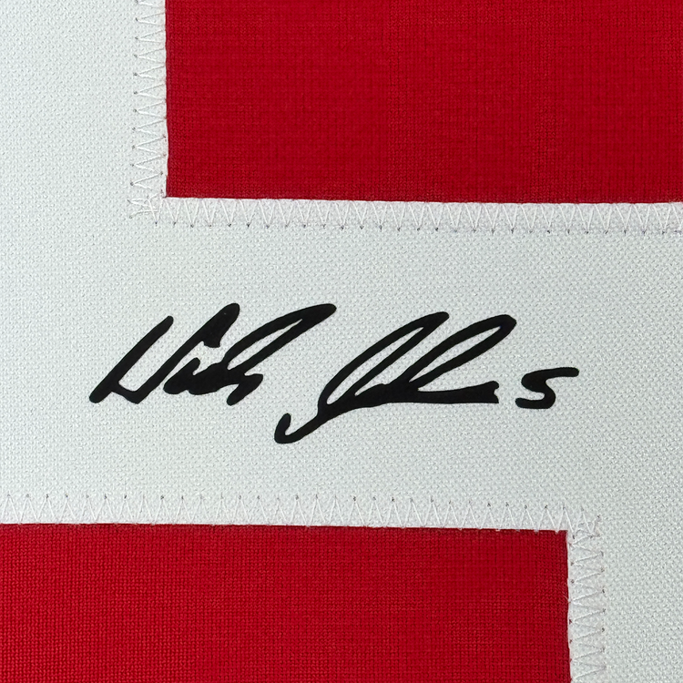 Framed Facsimile Autographed Niklas Lidstrom 35x39 Detroit Red Reprint Laser Auto Hockey Jersey
