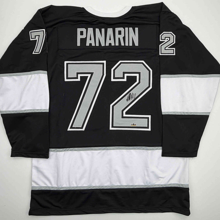 Facsimile Autographed Artemi Panarin Los Angeles Black Reprint Laser Auto Hockey Jersey Size Men's XL