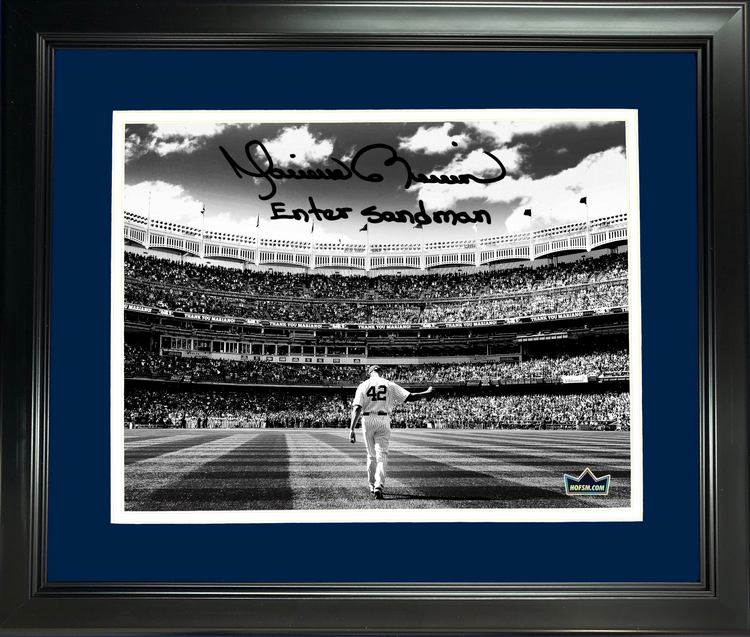Framed Mariano Rivera Enter Sandman New York Yankees Facsimile Laser Engraved Signature Auto 11"x14" Baseball Photo HOFSM Holo