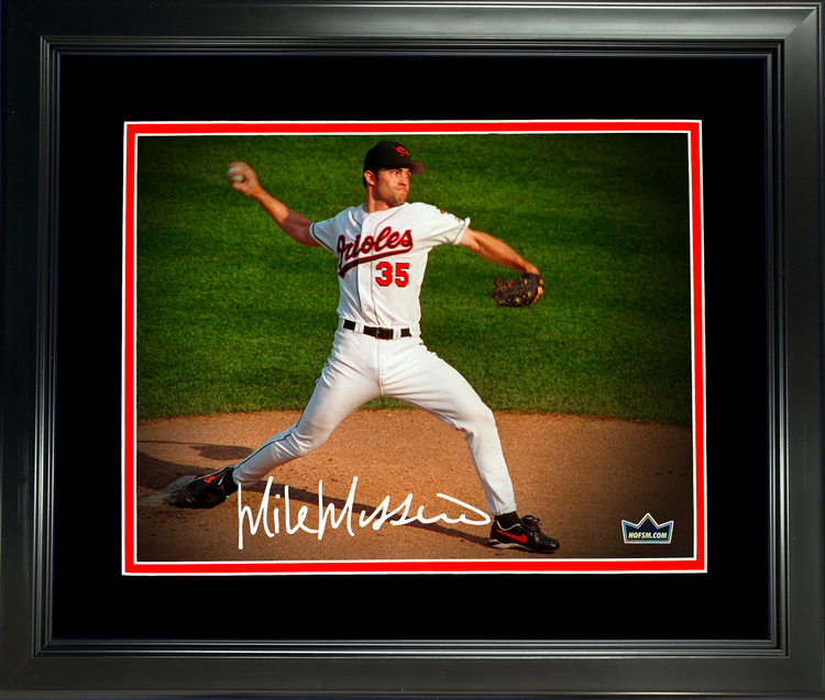 Framed Mike Mussina Facsimile Laser Engraved Signature Auto Baltimore Orioles 11"x14" Baseball Photo HOFSM Holo