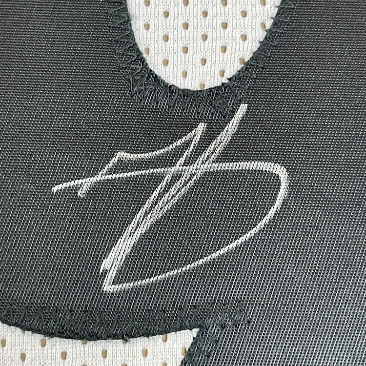 Framed Autographed/Signed Minkah Fitzpatrick 35x39 Pittsburgh White Football Jersey PSA/DNA COA