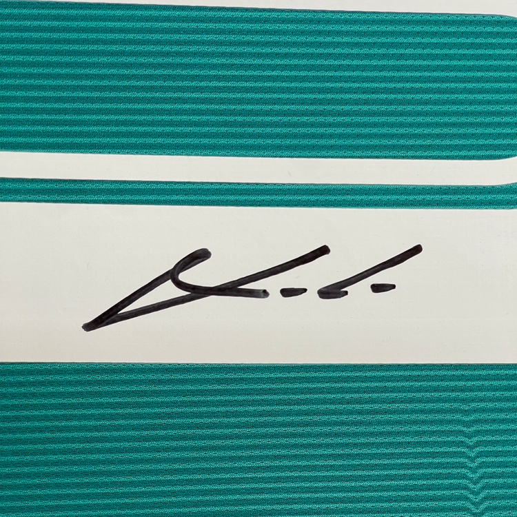 Framed Autographed/Signed Luka Modric 35x39 Real Madrid Teal Soccer Jersey Beckett BAS COA