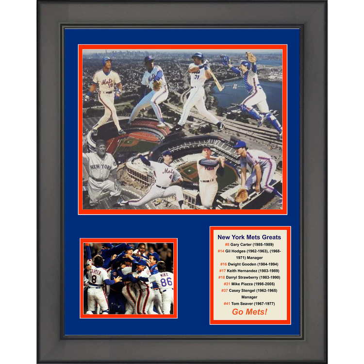 Framed New York Mets All-Time Greats Legends 11"x14" Baseball Three Photo Collage