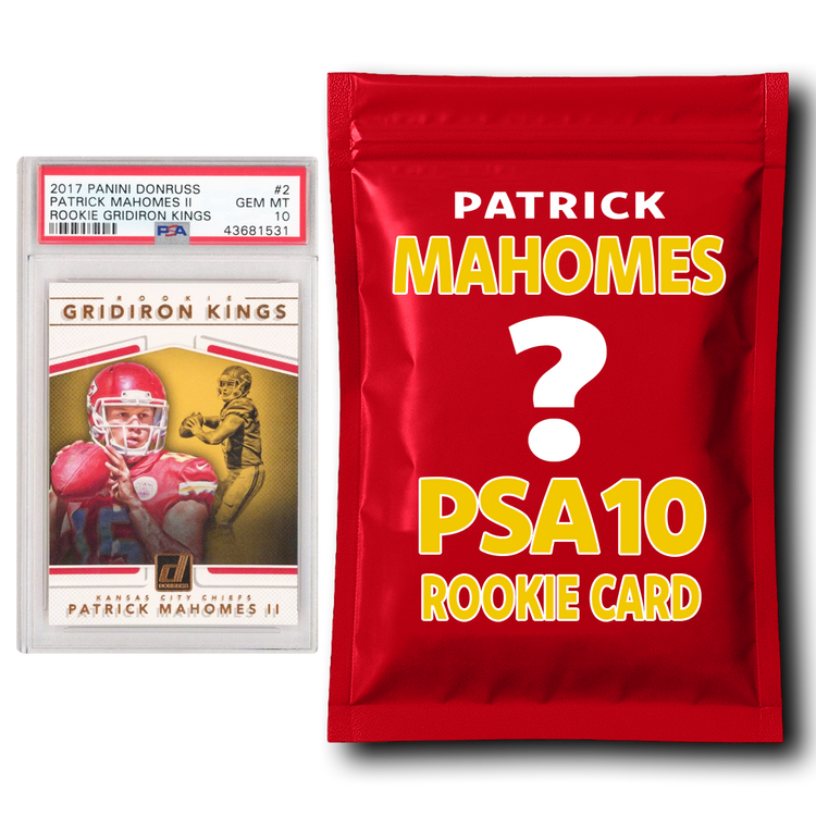 Patrick Mahomes PSA 10 Graded Football Rookie Card Mystery Pack