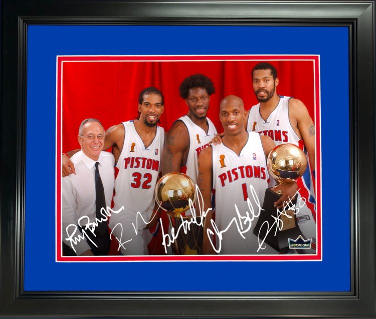 Framed Bad Boys Facsimile Laser Engraved Signature Auto 11"x14" Basketball Photo HOFSM Holo