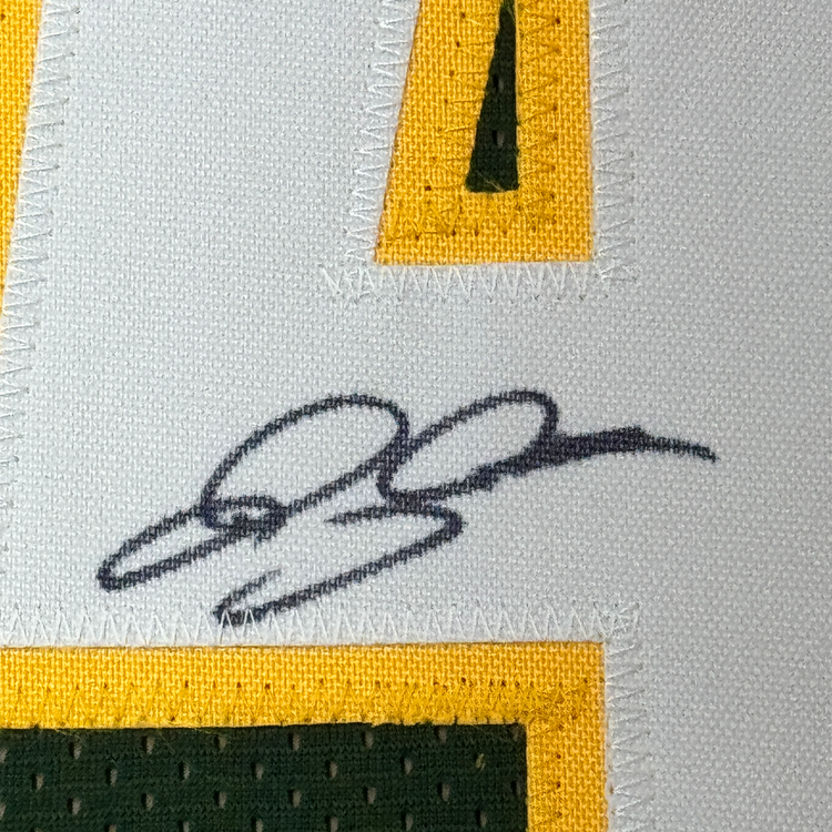 Framed Autographed/Signed Ray Allen 35x39 Seattle Green Basketball Jersey Beckett BAS COA