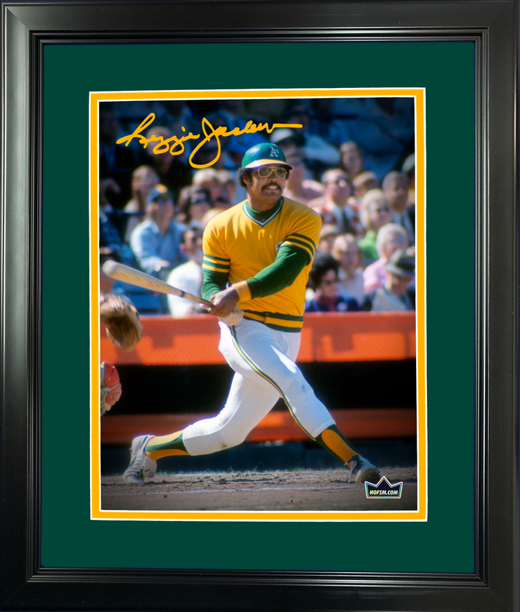 Framed Reggie Jackson Oakland Athletics A's Facsimile Laser Engraved Signature Auto 11"x14"Baseball Photo HOFSM Holo