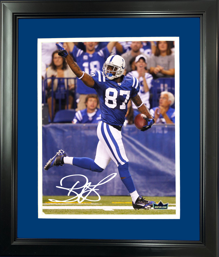 Framed Reggie Wayne Indianapolis Colts Facsimile Laser Engraved Signature Auto 11"x14"Football Photo HOFSM Holo
