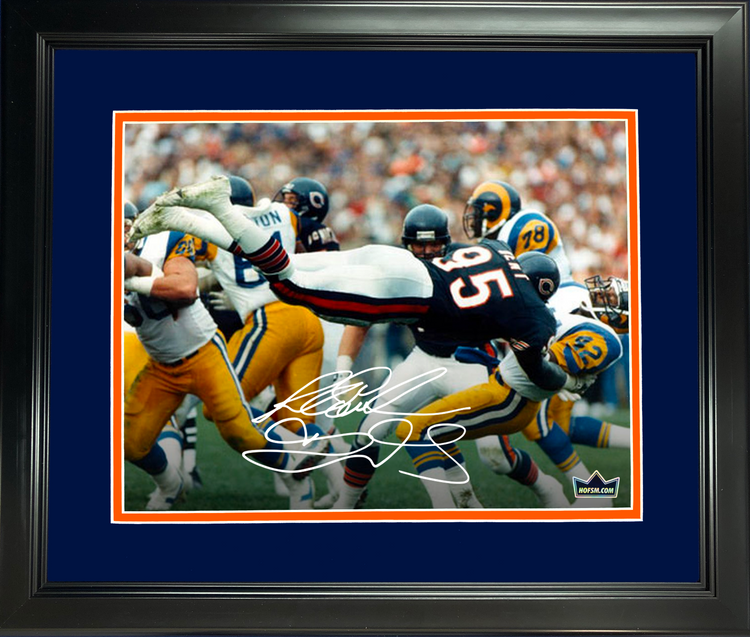 Framed Richard Dent Chicago Bears Facsimile Laser Engraved Signature Auto 11"x14"Football Photo HOFSM Holo