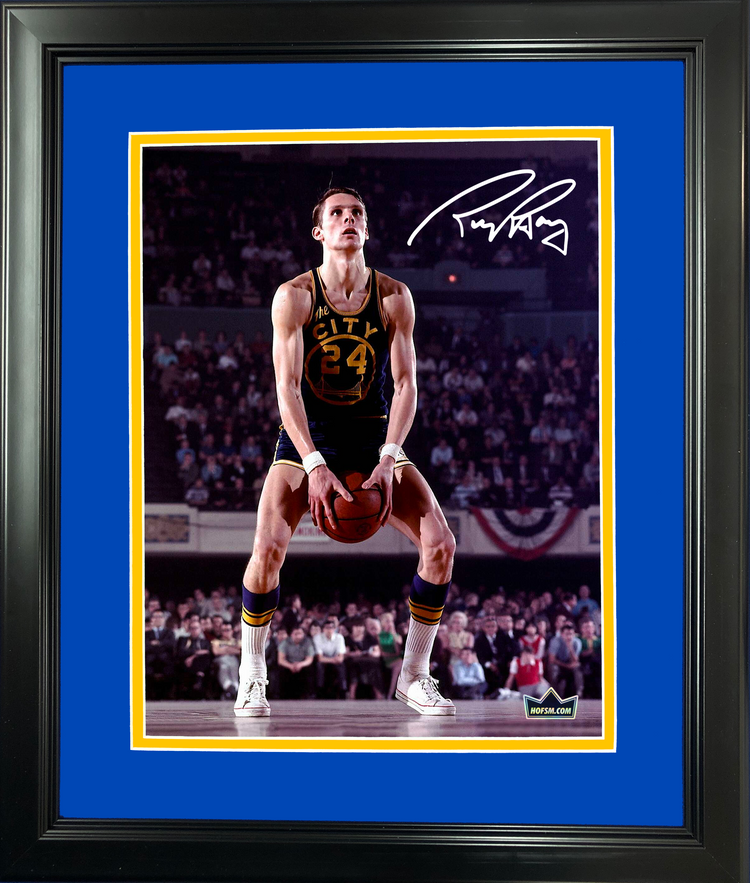 Framed Rick Barry Facsimile Laser Engraved Signature Auto 11"x14"Basketball Photo HOFSM Holo
