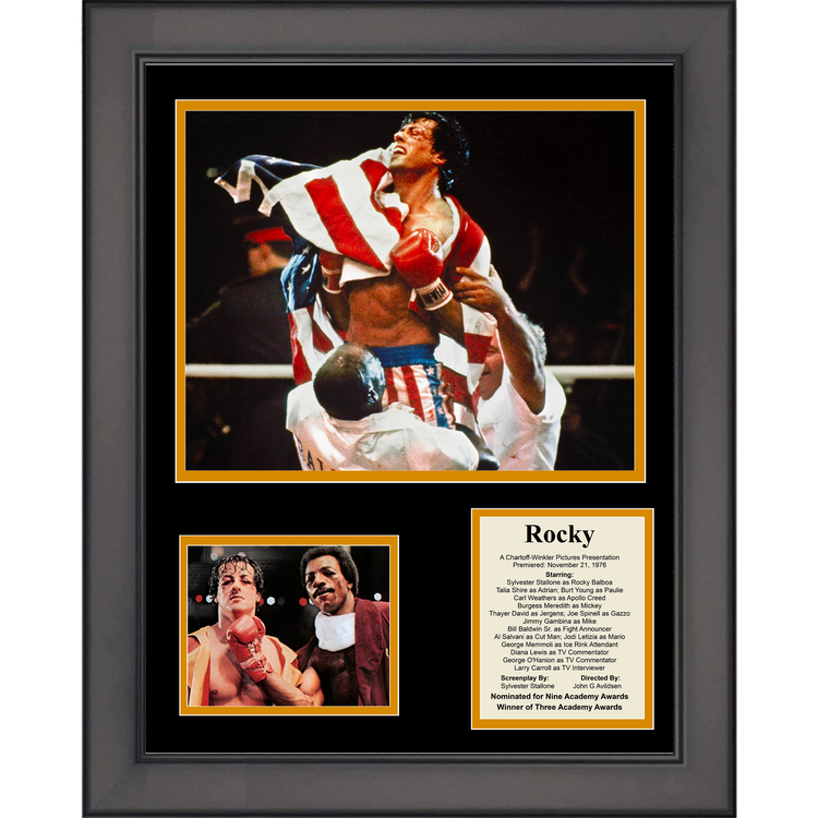 Framed Rocky Balboa Sylvester Stallone Boxing Movie 11"x14"Three Photo Collage