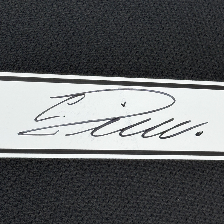 Framed Autographed/Signed Cristiano Ronaldo 35x39 Manchester United Black Soccer Jersey Beckett BAS COA #2