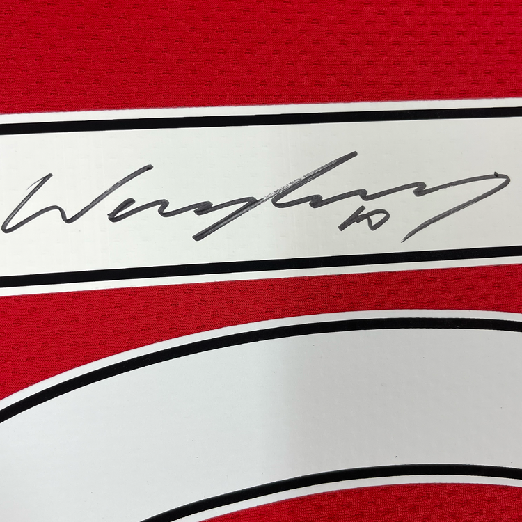 Framed Autographed/Signed Wayne Rooney 35x39 Manchester United Red 2008 Soccer Jersey Beckett BAS COA