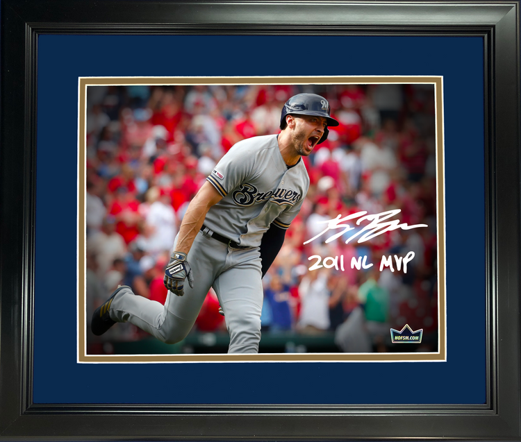 Framed Ryan Braun Milwaukee Brewers 2011 NL MVP Facsimile Laser Engraved Signature Auto 11"x14"Baseball Photo HOFSM Holo