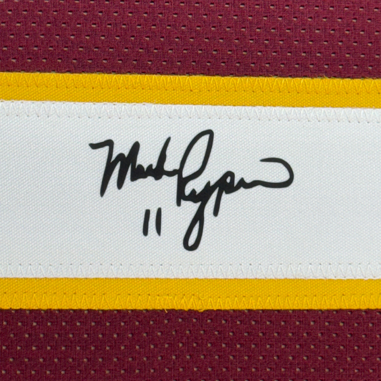 Framed Facsimile Autographed Mark Rypien 35x39 Washington Red Reprint Laser Auto Football Jersey