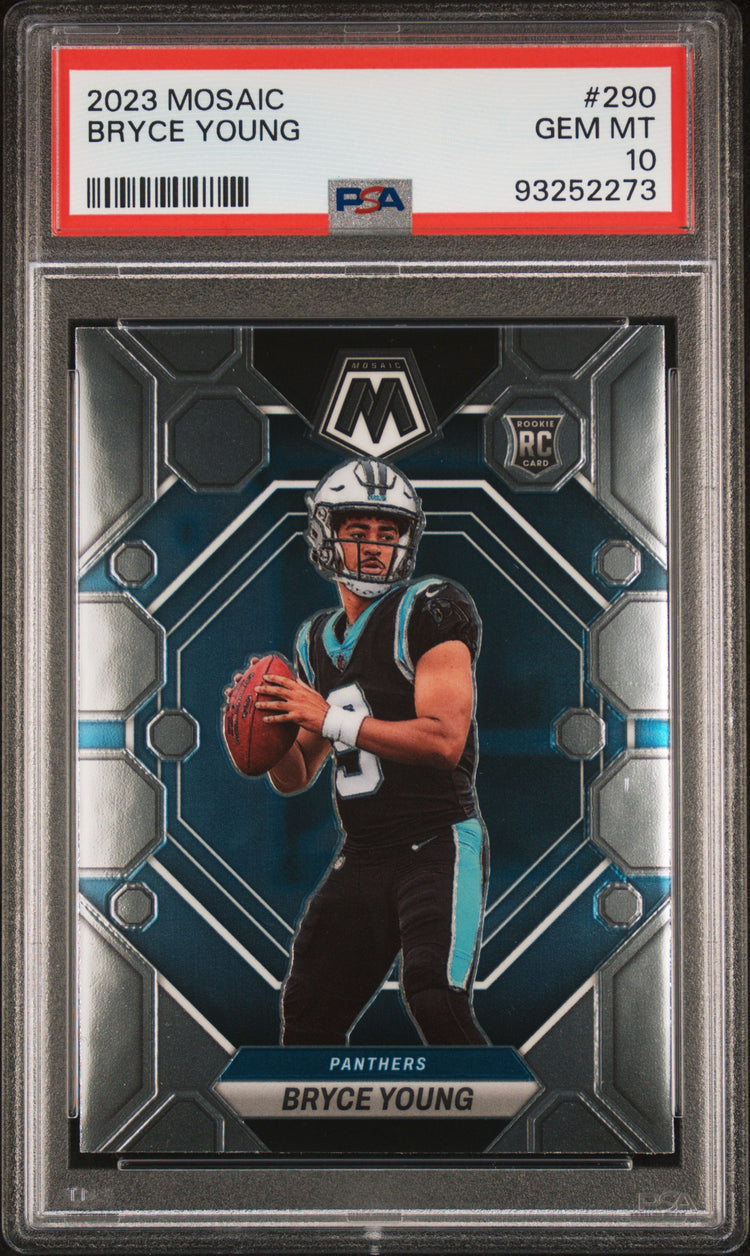 Graded 2023 Panini Mosaic Bryce Young #290 Rookie RC Football Card PSA 10 Gem Mint