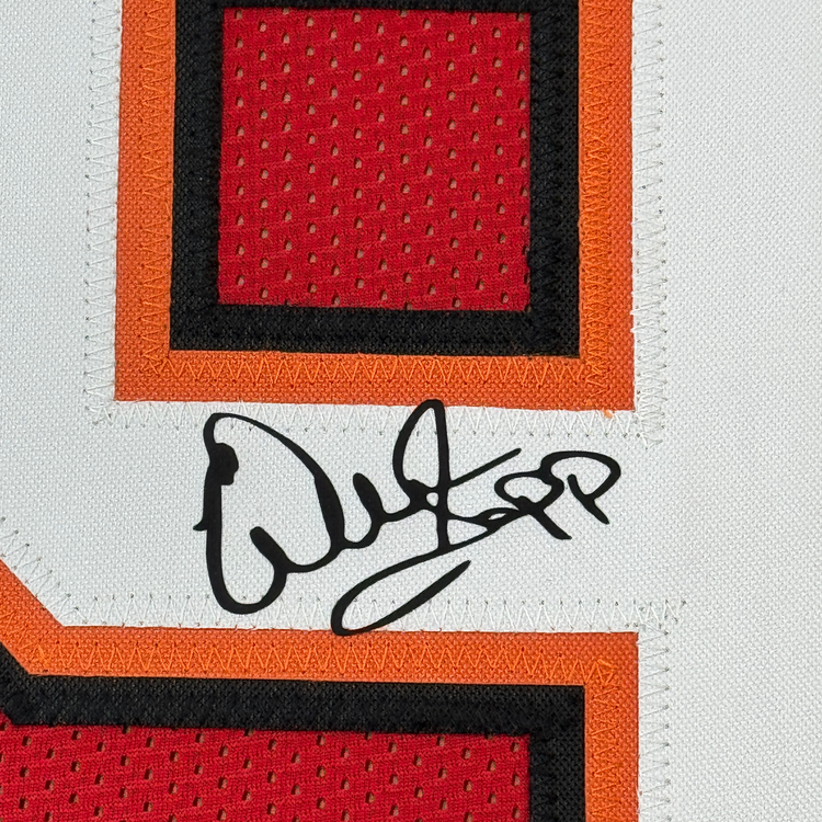 Framed Facsimile Autographed Warren Sapp 35x39 Tampa Bay Red Reprint Laser Auto Football Jersey