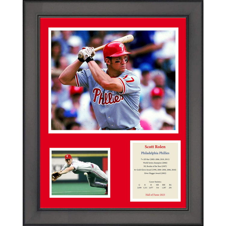 Framed Scott Rolen Hall of Fame Philadelphia Phillies 11"x14"Baseball Three Photo Collage