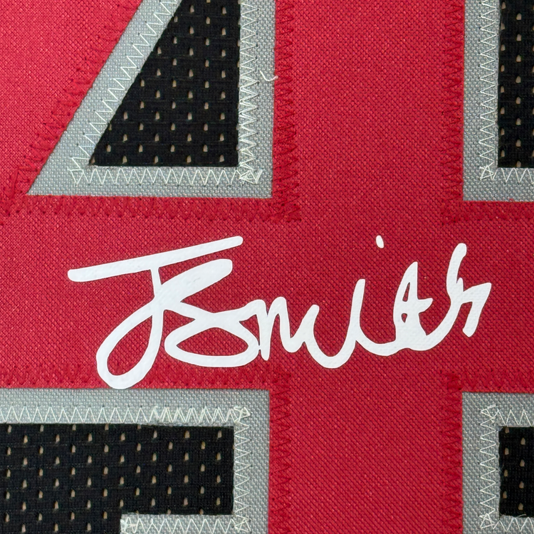 Framed Facsimile Autographed Jeremiah Smith 35x39 Ohio State Black Reprint Laser Auto College Football Jersey