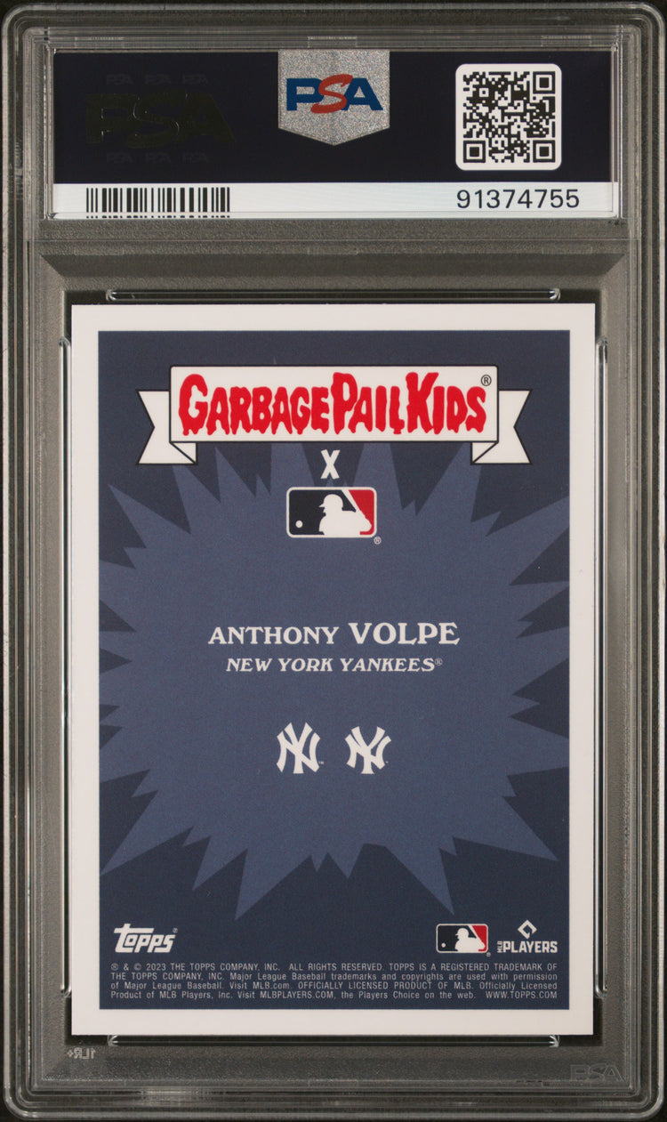 Graded 2023 Topps Garbage Pail Kids Anthony Volpe #23B Big Apple Volpe Rookie RC Baseball Card PSA 10 Gem Mint